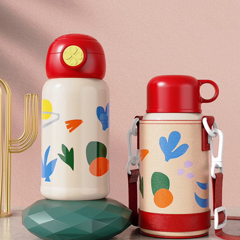 Kids Thermos Mug – 2-in-1 Cup & Bottle, 24-Hour Temperature Lock