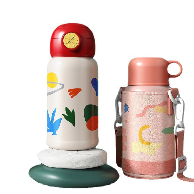 Kids Thermos Mug – 2-in-1 Cup & Bottle, 24-Hour Temperature Lock