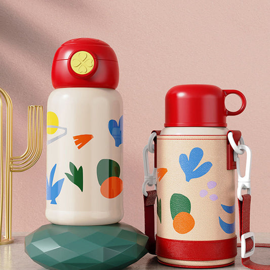 Kids Thermos Mug – 2-in-1 Cup & Bottle, 24-Hour Temperature Lock